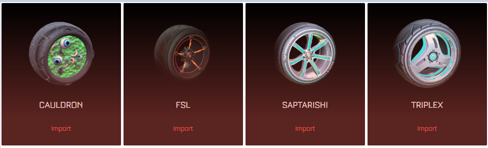 Import wheels in Rocket League