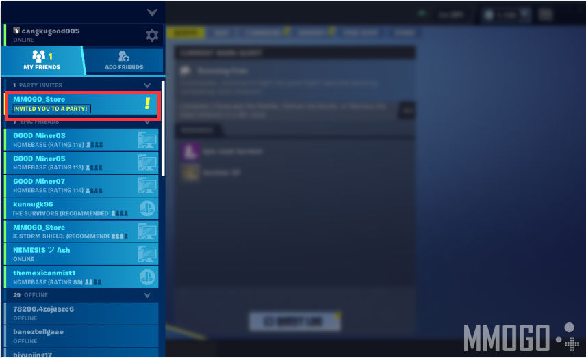 how to send epic friend request for ps4 or xbox user - fortnite homebase rating 4